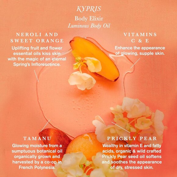 KYPRIS Body Elixir: Inflorescence Glowing Body Oil 3/38 oz/100 ml + Deep Clay Tr - Picture 9 of 10
